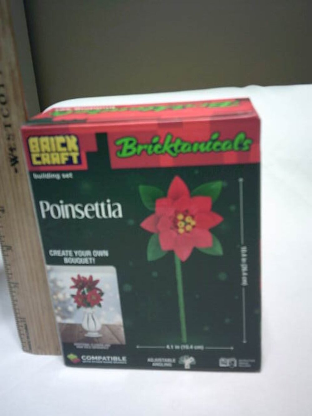 NEW BRICK CRAFT 56 PIECES BUILDING SET POINSETTIA BRICKTANICALS AGES 8+ 👸🎁